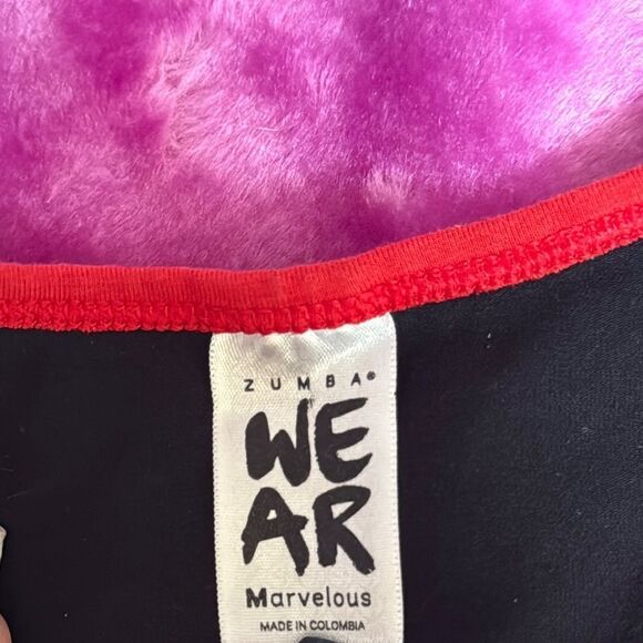 WE  AR  marvelous,  ZUMBA Top with Red Trim - Rockin' Like a Hurricane - Picture 3 of 4